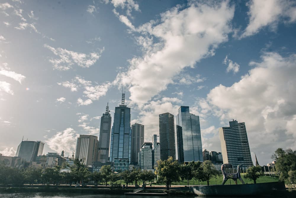 Photography walk participant learning camera settings in Melbourne CBD